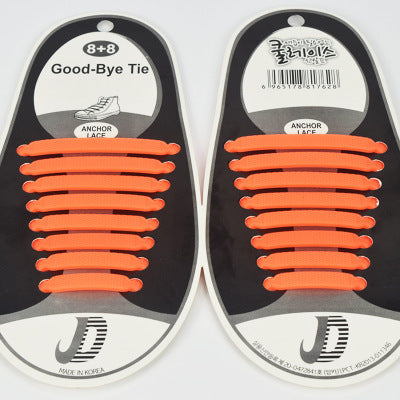 16pcs  Silicone Shoelaces Elastic Shoe Laces