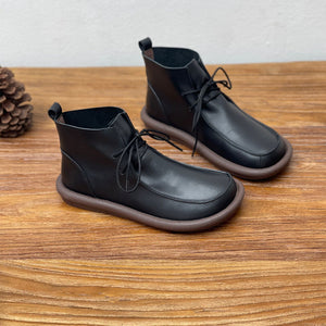 Extra-thick Velvet Warm Cowhide Women's Boots
